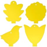 2in1 Fliegenfallen - Gelbsticker, Gelbtafeln, Gelbstecker, dekorative Leimfalle 20 Stück